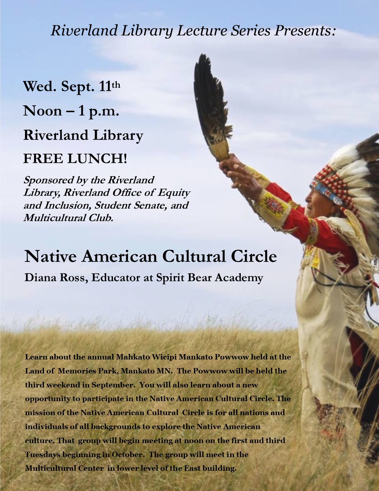 Diana Ross presenting Native American cultural insights